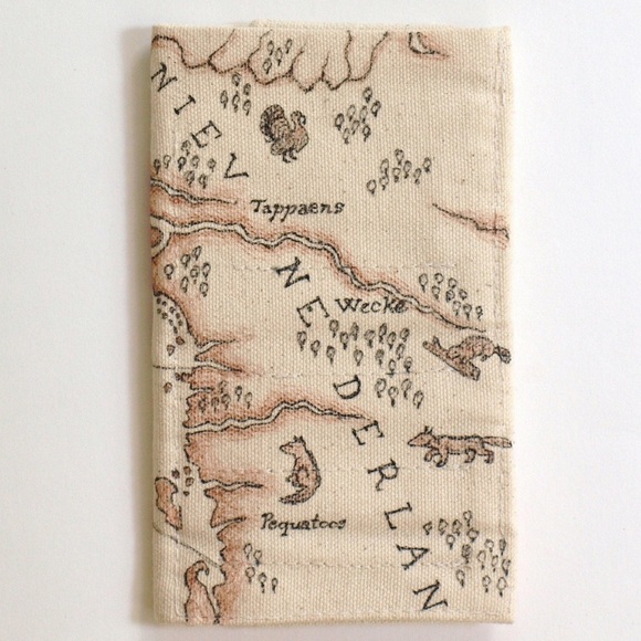 Wallet w/ hand drawn natives in canoe on the ocean - Picture 3 of 6